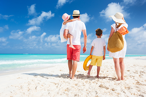 Family on a beach